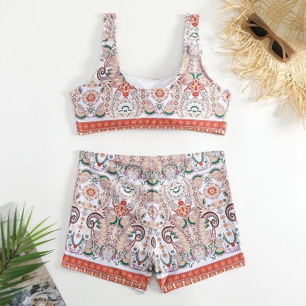 Bikini Ethnic Style Print 2-piece Swimsuit Women