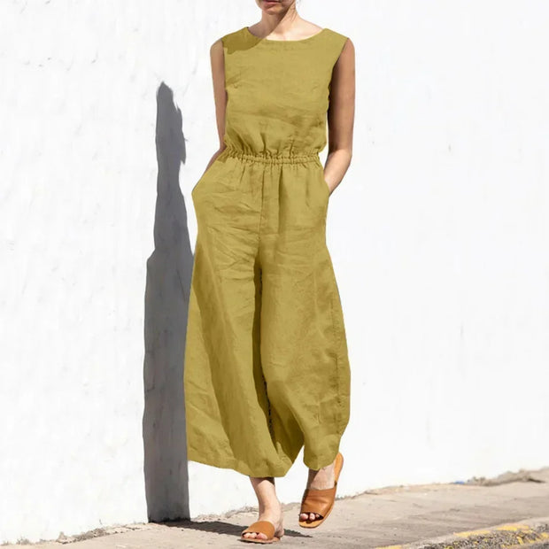 Jumpsuits for Women  Summer Solid Sleeveless