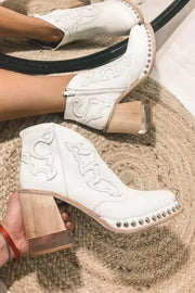 Western-Inspired Leather Ankle Boots