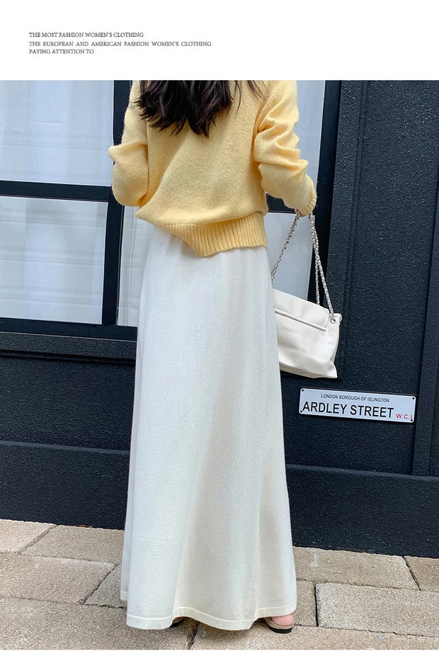 Cozy Knit Maxi Skirt