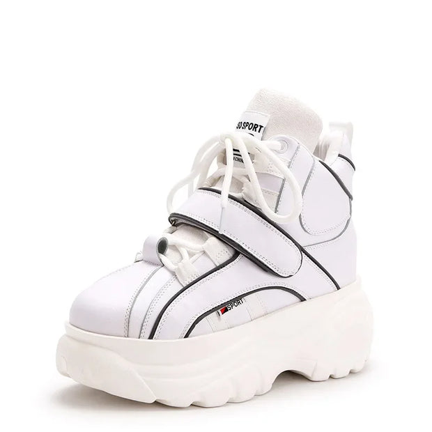 Chunky Platform Sneakers with Hidden Heel Lift