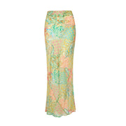 Bikini Swimsuit with Skirt Print Swimwear Women