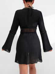 Boho Crochet Long-Sleeve Cover-Up