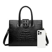 Elegant Croc-Embossed PU Leather Tote