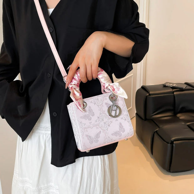Butterfly Charm Scarf Handle Purse