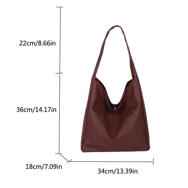 Classic Bucket Shoulder Bag - Large Capacity Everyday Tote