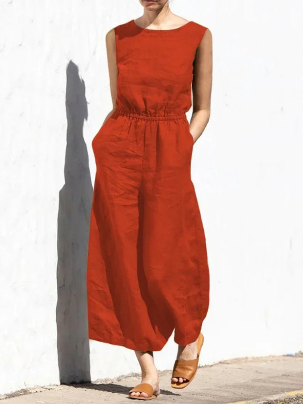 Jumpsuits for Women  Summer Solid Sleeveless