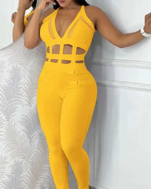 Cut-Out Bodycon Jumpsuit