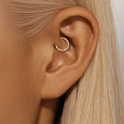 Sterling Silver Zircon Nose Ring - Elegant 925 Hoop