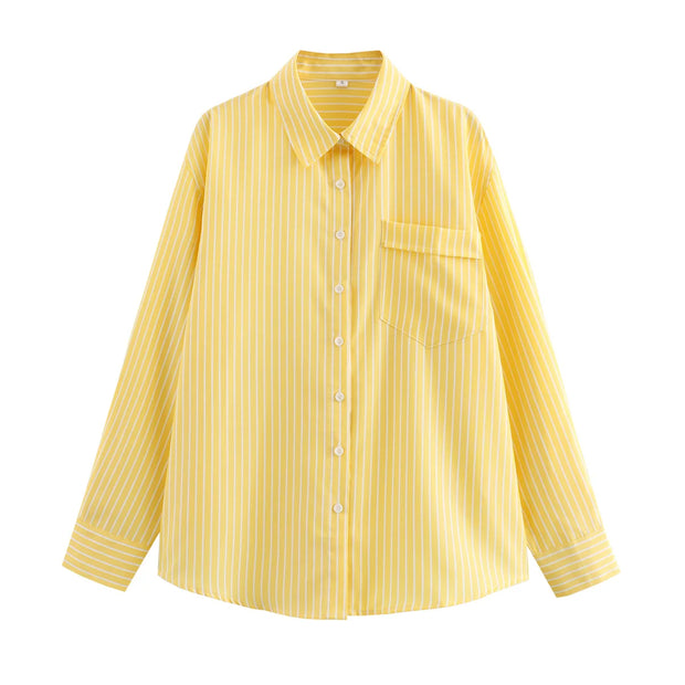 Women's Blouse Multicolored Shirt Office