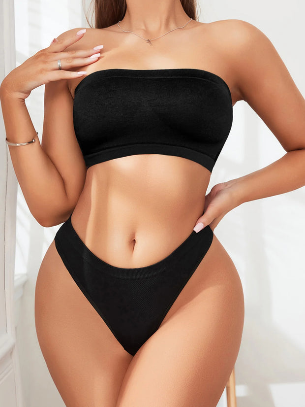 Seamless Bandeaus & High-Cut Panties