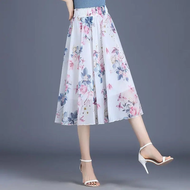 Chiffon Midi Skirts - Elegant Flowing Style