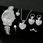 Luxury Gold Watch & Jewelry Set - 4 Piece Collection