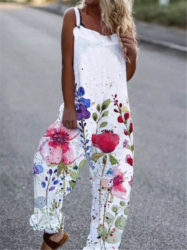 Floral Print Relaxed Fit Jumpsuit