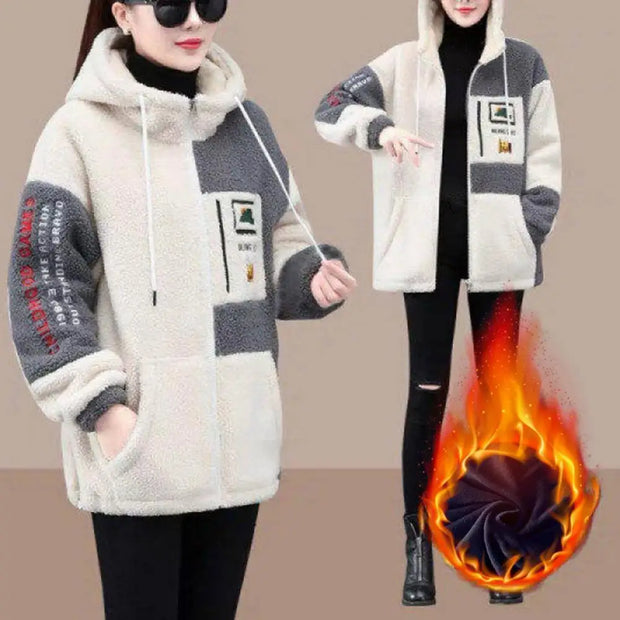 Winter Fashion Women's Coat New Casual Hooded Zipper