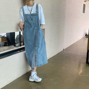 Spring Summer Denim Overall Dress Women