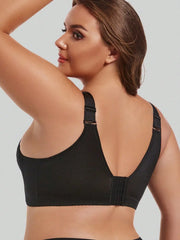 Underwear for women in summer, big chest, small gathering, anti sagging, no steel ring, fat, mm ultra-thin plus size text bra