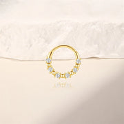 Sterling Silver Zircon Nose Ring - Elegant 925 Hoop