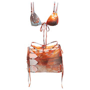 Vibrant 3-Piece Bikini Set - Tropical Edition