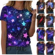Galaxy Print Casual T-Shirt