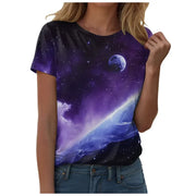Galaxy Print Casual T-Shirt