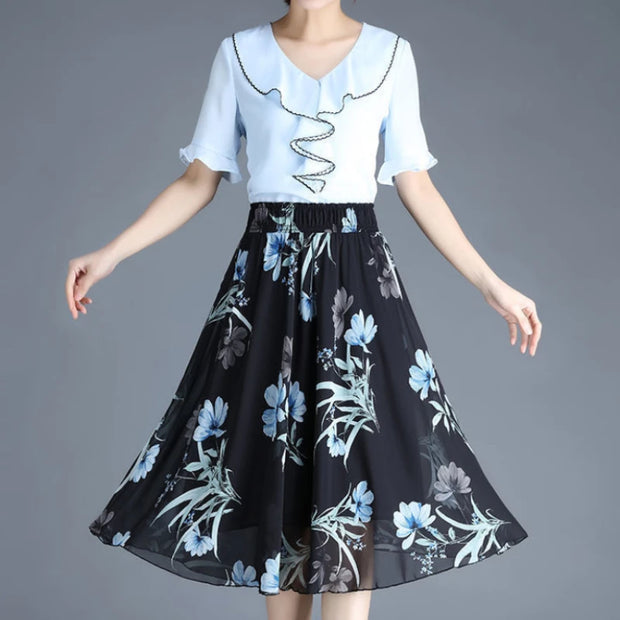 Chiffon Midi Skirts - Elegant Flowing Style