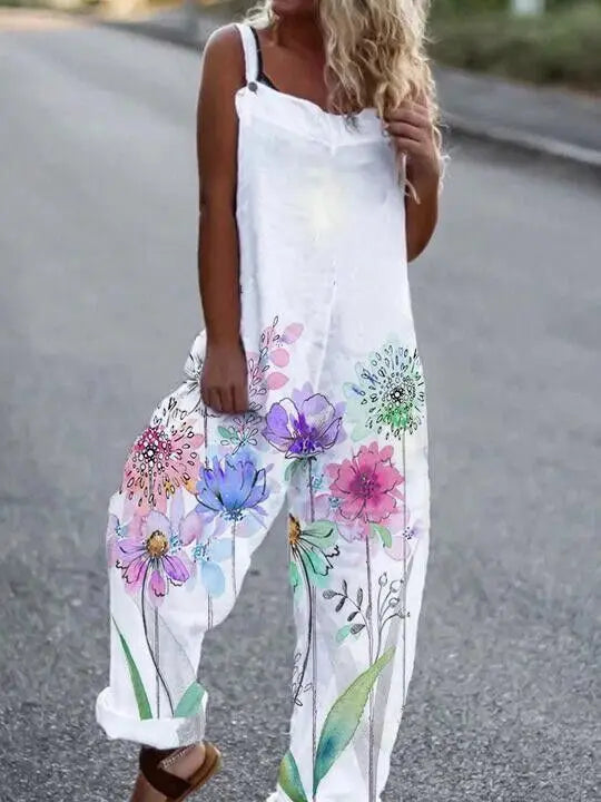Floral Print Relaxed Fit Jumpsuit