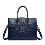 Elegant Croc-Embossed PU Leather Tote