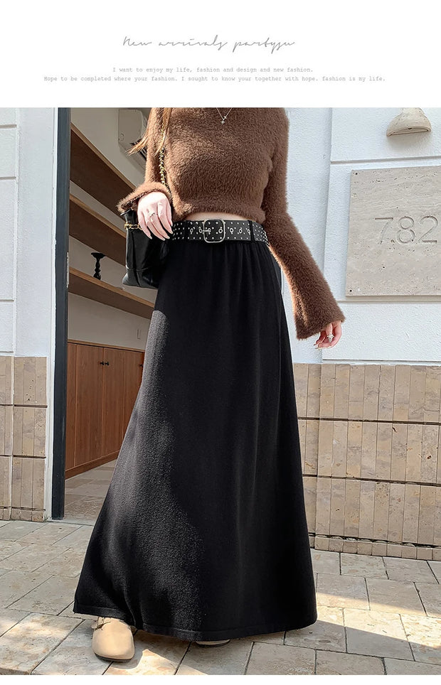 Cozy Knit Maxi Skirt
