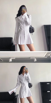 Cotton Shirt Dress Blouse