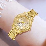 Luxury Gold Watch & Jewelry Set - 4 Piece Collection