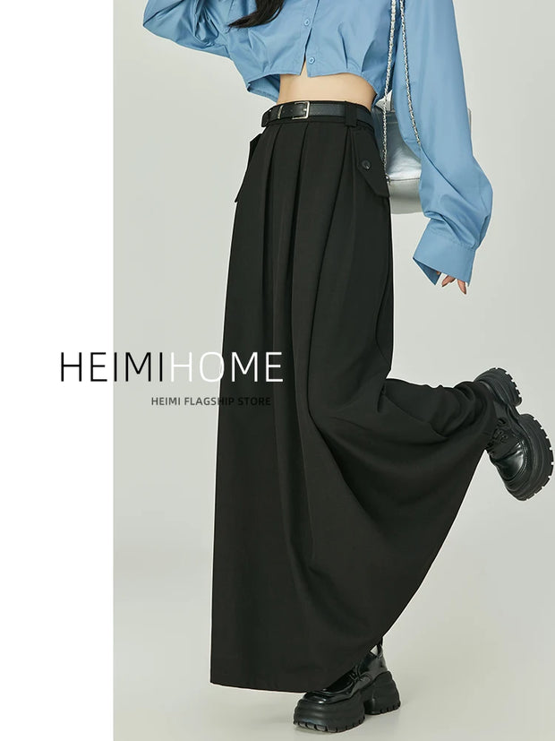 Elegant Casual Pleated Maxi Skirt