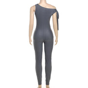One-Shoulder Slim Fit Jumpsuit