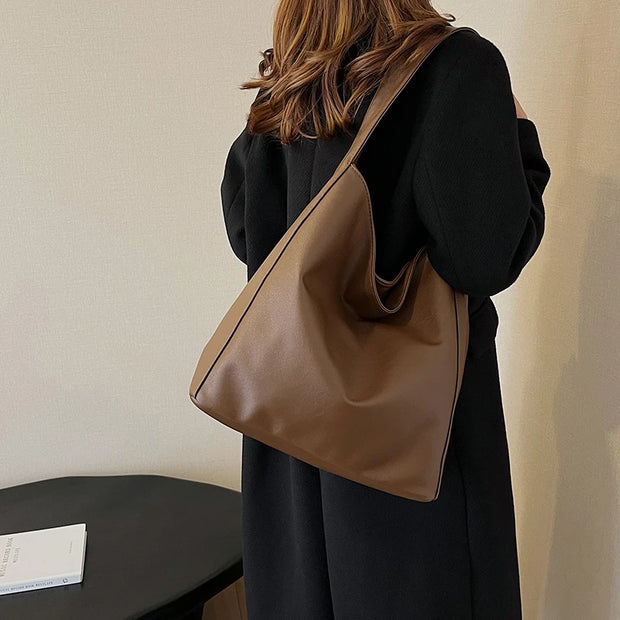 Classic Bucket Shoulder Bag - Large Capacity Everyday Tote