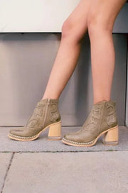 Western-Inspired Leather Ankle Boots