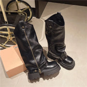Retro High Western Boots - Bold Streetwear Look