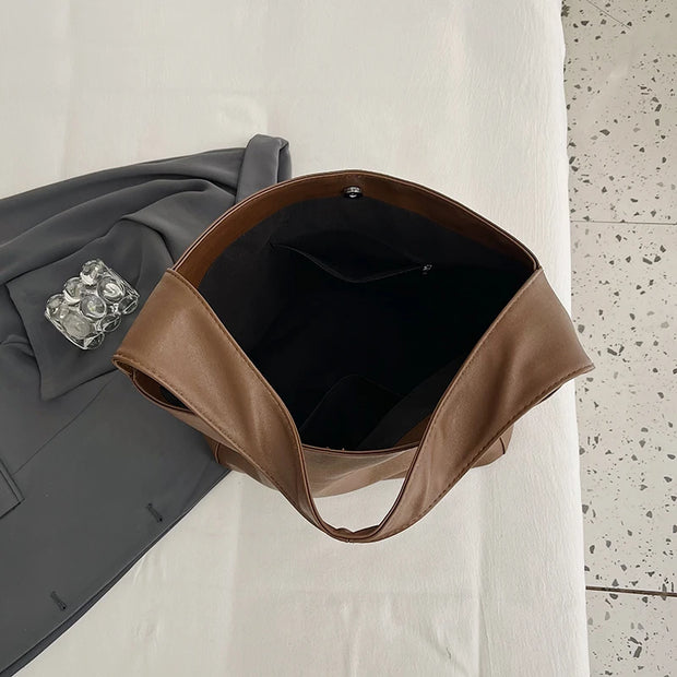 Classic Bucket Shoulder Bag - Large Capacity Everyday Tote