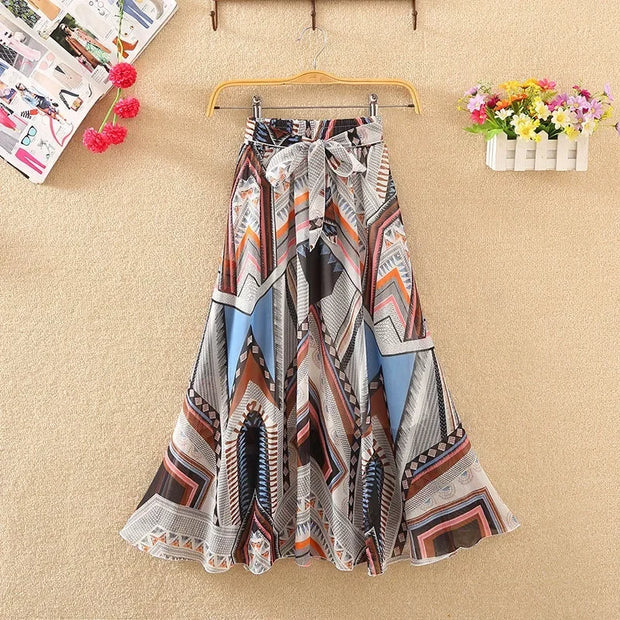 Skirts for Women Summer 2024 A Line High Waist Woman Skirt Casual Trend Modest Vintage Cheap Quality Korean Fashion Style Y2k V