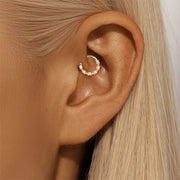 Sterling Silver Zircon Nose Ring - Elegant 925 Hoop