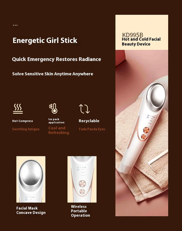 KSKIN New Trending Hot And Cold Vibration Wrinkle Anti-Ageing Eye Massage Dark Circle Removal EMS Beauty Face Eye Care Pen