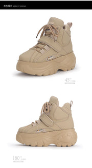 Chunky Platform Sneakers with Hidden Heel Lift
