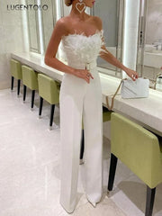 Women Sexy Jumpsuit Breast Wrap