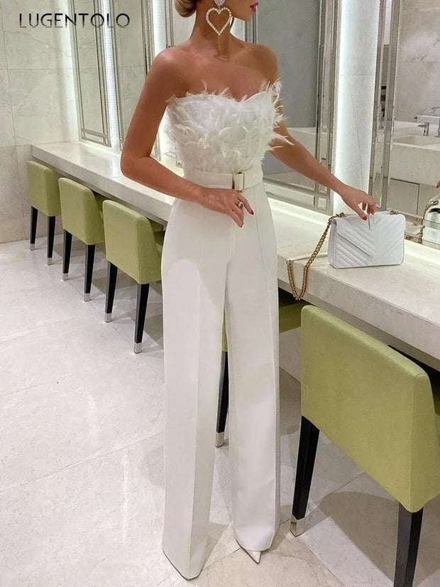 Women Sexy Jumpsuit Breast Wrap