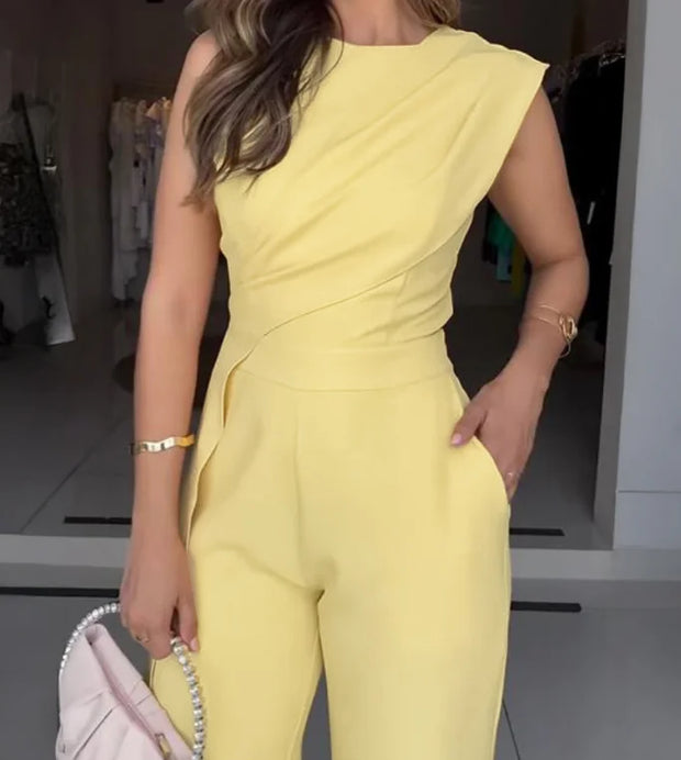 Chic One-Shoulder Wide-Leg Jumpsuit