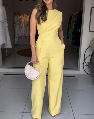 Chic One-Shoulder Wide-Leg Jumpsuit