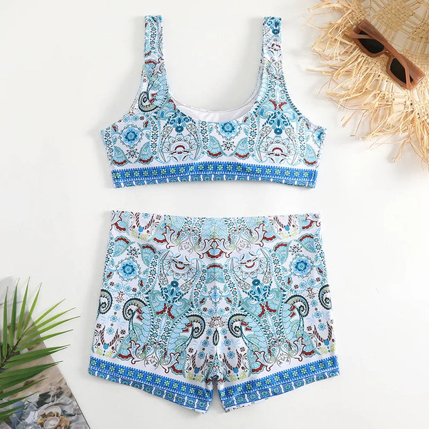 Bikini Ethnic Style Print 2-piece Swimsuit Women