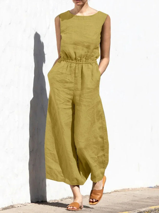 Jumpsuits for Women  Summer Solid Sleeveless