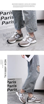 Trendy Luxe Running Sneakers - Neutral Tones