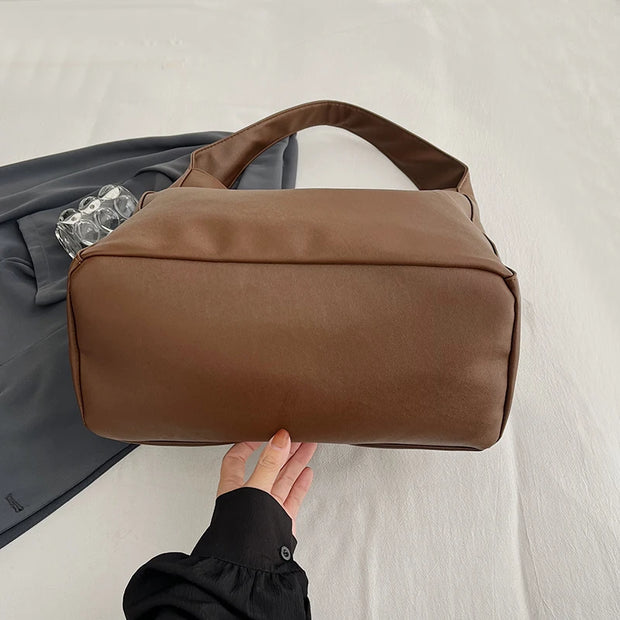 Classic Bucket Shoulder Bag - Large Capacity Everyday Tote