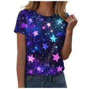Galaxy Print Casual T-Shirt
